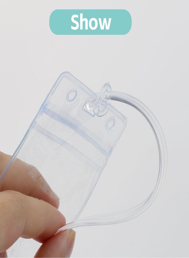 Koceci 120 PCS Luggage Tag Loops Clear Plastic Luggage Tags Luggage Tag and Label Straps Only Elastic Bag Tags for Travel Agencies and Schools Suitcases (Clear) - Image 5